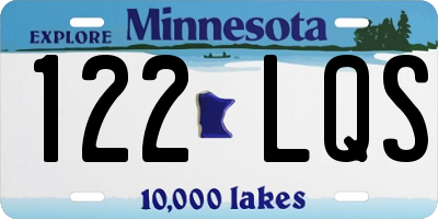 MN license plate 122LQS