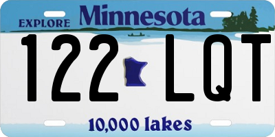 MN license plate 122LQT