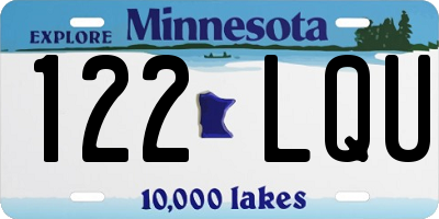 MN license plate 122LQU