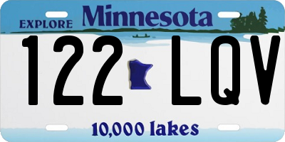 MN license plate 122LQV