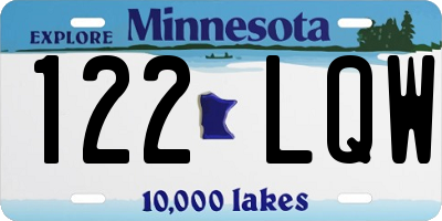 MN license plate 122LQW