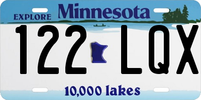 MN license plate 122LQX