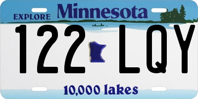 MN license plate 122LQY
