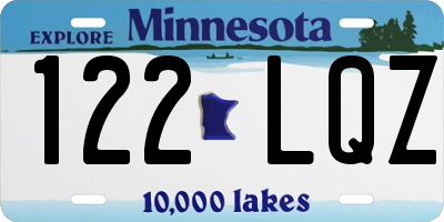 MN license plate 122LQZ