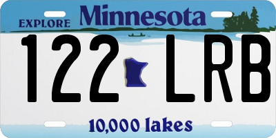 MN license plate 122LRB