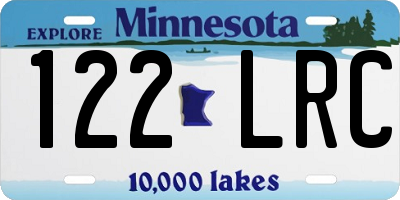 MN license plate 122LRC