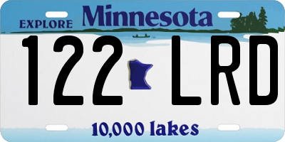 MN license plate 122LRD