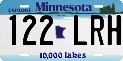 MN license plate 122LRH