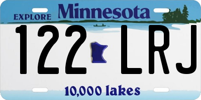MN license plate 122LRJ