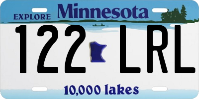 MN license plate 122LRL