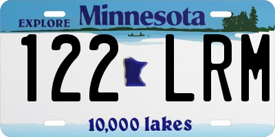 MN license plate 122LRM
