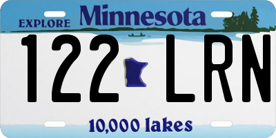 MN license plate 122LRN