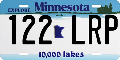MN license plate 122LRP