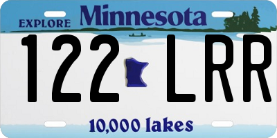 MN license plate 122LRR