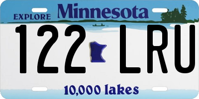 MN license plate 122LRU