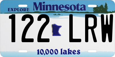 MN license plate 122LRW