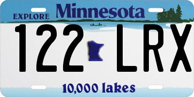MN license plate 122LRX