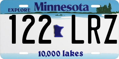 MN license plate 122LRZ