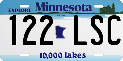 MN license plate 122LSC