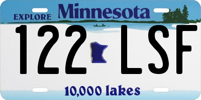 MN license plate 122LSF