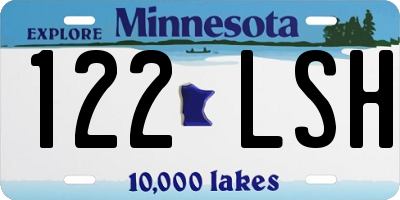 MN license plate 122LSH