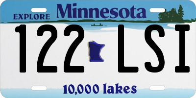 MN license plate 122LSI