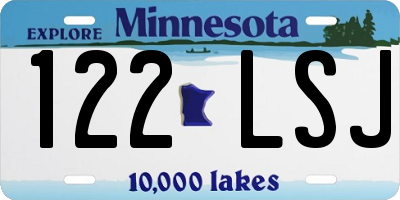 MN license plate 122LSJ