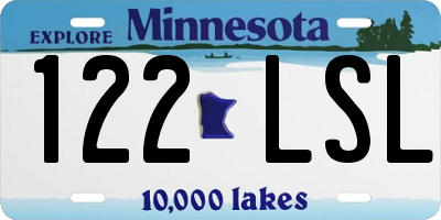 MN license plate 122LSL