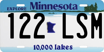 MN license plate 122LSM