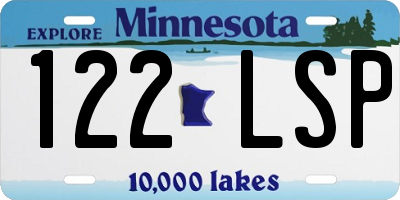 MN license plate 122LSP