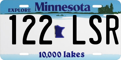 MN license plate 122LSR