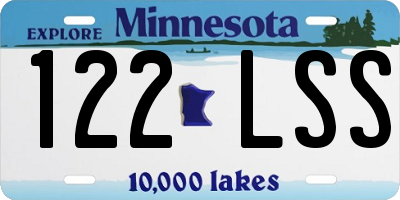 MN license plate 122LSS
