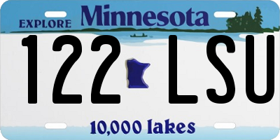 MN license plate 122LSU
