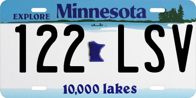 MN license plate 122LSV
