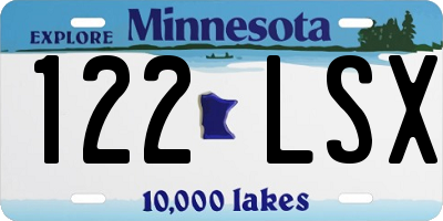 MN license plate 122LSX