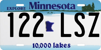 MN license plate 122LSZ