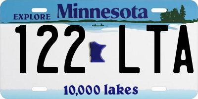 MN license plate 122LTA
