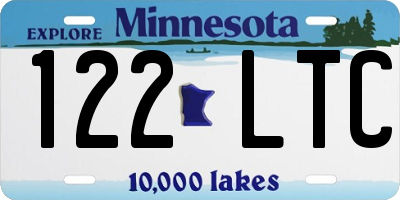 MN license plate 122LTC