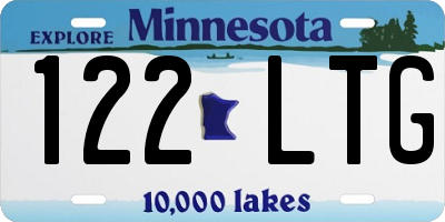MN license plate 122LTG