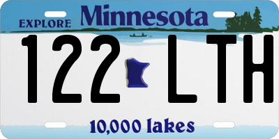 MN license plate 122LTH