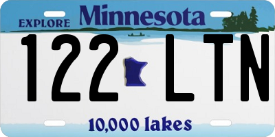MN license plate 122LTN