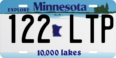 MN license plate 122LTP