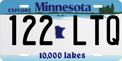 MN license plate 122LTQ