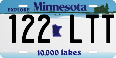 MN license plate 122LTT