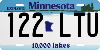 MN license plate 122LTU