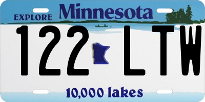 MN license plate 122LTW