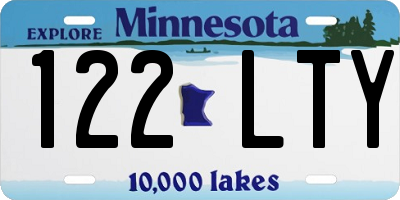 MN license plate 122LTY