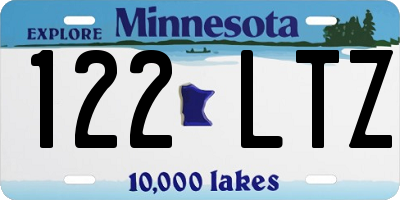 MN license plate 122LTZ