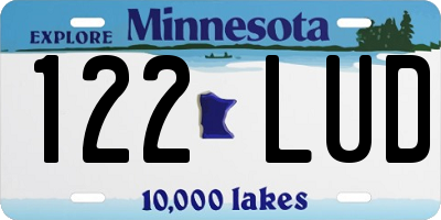 MN license plate 122LUD