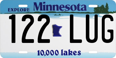 MN license plate 122LUG